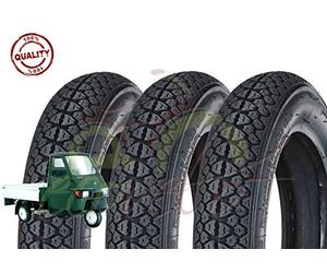 Union EGF10DMU - Juego de 3 neumáticos 100/90 - 10 para Piaggio Ape Scooter Vespa Vespa 61L Neumáticos Dibujo M I C H E L I N