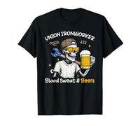 Union Ironworker Local 433 - Bandera de cervezas con sudor de sangre Camiseta