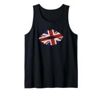 Union Jack Besos Labios Reino Unido Bandera Boca Reino Unido Camiseta sin Mangas