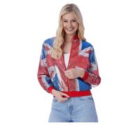 Union Jack Bomber Chaqueta Ve Día 80th Celebrations Disfraz Gran Bretaña