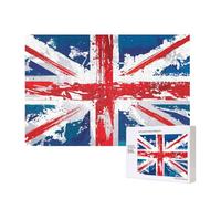 Union Jack del Reino Unido,Rompecabezas de Madera de 300 Piezas, Juego Familiar, Rompecabezas para Adultos, Adolescentes, decoración del hogar