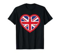 Union Jack Heart, me Encanta el Reino Unido, Reino Unido, Inglaterra, Camiseta