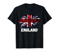 Union Jack Rain Drops Inglaterra Reino Unido Cultura británica Camiseta