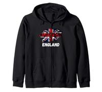 Union Jack Rain Drops Inglaterra Reino Unido Cultura británica Sudadera con Capucha