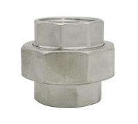 Unión viva con rosca hembra BSP - Acoplamiento de tubería de acero inoxidable 304 duradero for fontanería - 1 unidad(2 pcs,1/4in)