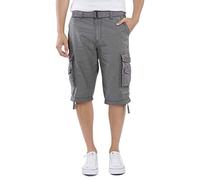 UNIONBAY Cordova Belted Messenger Cargo Short-Reg Big and Tall Sizes Pantalones Cortos, Gris, 50 para Hombre
