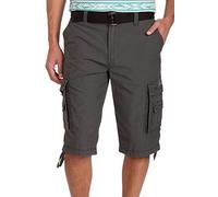 UNIONBAY Cordova - Pantalón Corto Tipo Cargo con cinturón para Hombre, Tallas Grandes y Altas, Gris, 52
