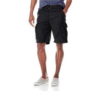 UNIONBAY Pantalón Corto Tipo Cargo con cinturón Survivor para Hombre, Tallas Regulares y Grandes y Altas, Negro, 32
