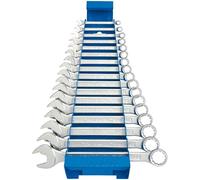 UNIOR 125/1MS-Juego de Llaves combinadas Serie Corta en Expositor metalico-6-22/17