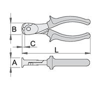 Unior 455/1BI-H-Alicate corte frontal reforzado-160 marca