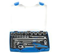 Juego de llaves de vaso Unior con estuche 1/2"-1/4" 43-piezas