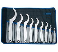 UNIOR 615156 - Juego de llaves de gancho, en bolsa enrollable /9 serie 255/2CT