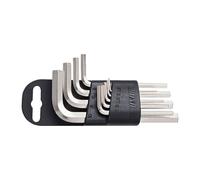 Unior Juego de 9 llaves hexagonales en clip de plástico, color rojo, 1,5-10 mm