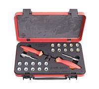 Unior Kit de reparación e inserción de roscas para Pedal de Ahorro de biela, Rojo