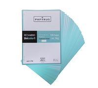 Unipapel 53392226. Recambios 100 Hojas A4, Cuadrículadas 5x5, Banda Color Verde Mint, PaperClas90g, Papyrus - Unicolor 1