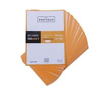 Unipapel 53392252. Recambios 100 Hojas A4, Cuadrículadas 5x5, Banda Color Naranja, PaperClas90g, Papyrus - Unicolor 1