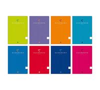 Unipapel 98431599. Pack 10 Libretas Tapa Blanda Guerrero, A5+, 48 Hojas Pauta 2,5mm, 90 Gramos, Colores Surtidos Aleatorios
