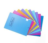 Unipapel 98431699. Pack 10 Libretas A5 +, 48 Hojas Lisas con Margen, Tapa Polipropileno, Papyrus 12, Colores Surtidos Aleatorios