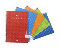 Unipapel 98442198. Pack de 5 Cuadernos Guerrero 08-Uniclasic, 1 Línea, Tapas Polipropileno, 80 Hojas, Tamaño Folio, Colores Surtidos