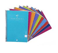 Unipapel 98450196. Pack de 10 Cuadernos, Tamaño Cuarto, Pauta 2,5cm, 90 Gramos, Guerrero 01-Uniclasic, Tapas Cartón Estucado