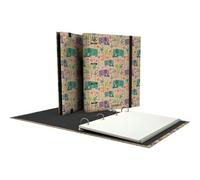 Unipapel - Archivador 4 Anillas Ecológico A4, Incluye Planificardor y Recambio 100 Hojas Recicladas 90g Cuadriculadas 5x5, Bandas de Color, Uninature Design India, FSC Recycled 100%, Carpebook