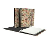 Unipapel - Archivador 4 Anillas Ecológico A4, Incluye Planificardor y Recambio 100 Hojas Recicladas 90g, Cuadriculadas 5x5, Bandas de Color, Uninature Design Capadocia, FSC Recycled 100%, Carpebook