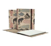 Unipapel - Archivador 4 Anillas Ecológico A4, Incluye Recambio 100 Hojas Recicladas 90g, Cuadriculadas 5x5, Bandas de Color, Uninature Design Ballenas, FSC Recycled 100%| Carpebook