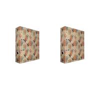 Unipapel - Archivador de Palanca Kraft A4, Reciclado, Lomo 65mm, Con Ollao y Rado, Uninature Design Cactus, FSC Recycled 100% (Paquete de 2)