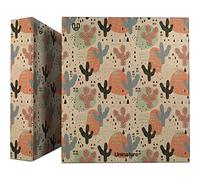 Unipapel | Carpeta Anillas Kraft Reciclado | A4 | 4 Argollas Mixtas 40mm | Uninature Design | Cactus | FSC Recycled 100%