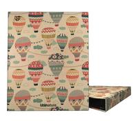 Unipapel - Carpeta de Anillas A4 Ecológica, Cartón y Papel, 100% Reciclada, 4 Anillas 25mm Forma D, Uninature Design Capadocia, FSC Recycled 100%, Perfecta para Archivo Documentos y Notas