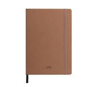 UNIPAPEL Cuadernos de notas tapa dura | Con Goma Vertical de Cierre | Esquinas Redondeadas | Polipiel | Color MARRON | Con Hojas Lisas | Tapa Dura | Tamaño A5 | 80 Hojas