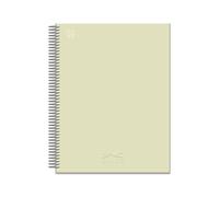 Unipapel - Cuadernos Tapa Dura a4 + Galgo Verde Claro, Cuadrícula 5x5, 80 Hojas 100g Premium, Microperforadas 4 Taladros, 1 Bandas Color, Plastificado Antirrayadura, Espiral Seguridad Coil-lock