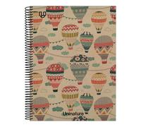 Unipapel - Libreta a4 Hojas Blancas Tapa Dura, Cartón y Papel Kraft 100% Reciclados, 80 Hojas 90 gramos, Uninature Design Capadocia, FSC Recycled 100%, Perfecto Material Escolar y de Oficina