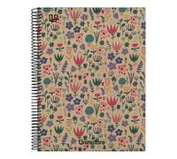 Unipapel - Libreta a4 Hojas Blancas Tapa Dura, Cartón y Papel Kraft 100% Reciclados, 80 Hojas 90 gramos, Uninature Design Holanda, FSC Recycled 100%, Perfecto Material Escolar y de Oficina