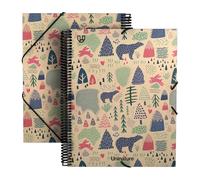 Unipapel - Libreta a4 Hojas Blancas Tapa Dura, Cartón y Papel Kraft 100% Reciclados, 80 Hojas 90 gramos, Uninature Design Alaska, FSC Recycled 100%, Perfecto Material Escolar y de Oficina