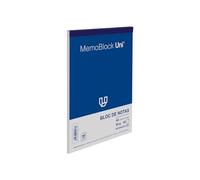 Unipapel, Pack 10 Blocs de Notas A5, 80 Hojas Lisas, Papel 60g Microperferado, 21x14,8cm, Cotnratapa Resistente, Memoblock Uni