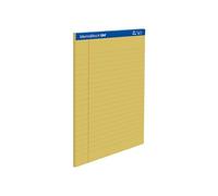 Unipapel, Pack 10 Blocs de Notas Legales A5, 50 Hojas, Rayado 8mm con Margen, Papel 60g, Color Amarillo, Hojas Microperforadas, 21x14,8cm, Contratapa Resistente de Cartón, MemoBlock Uni