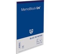 Unipapel, Pack 5 Blocs de Notas A4, 80 Hojas Lisas, Papel 60g Microperferado, 29x5x21cm, Cotnratapa Resistente, Memoblock Uni