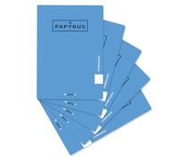 Unipapel - Pack 5 Libretas a4 Pauta 3,5cm Papyrus 12, Azules, Tapa Plástico Impermeable, Flexible System, Papel Extrablanco Paperclas90g, 48 Hojas, Perfecto Material Escolar, Certificado FSC