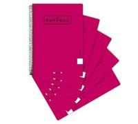 Unipapel - Pack Cuadernos Líneas (5 Unidades) Tapa Blanda Fucsia, Tamaño Folio, Papyrus 01- Uniclasic, 80 Hojas 90 Gramos, Certificado FSC, Material Escolar Para la Vuelta al Cole