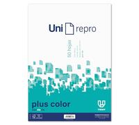 Unipapel, Paquete de 50 Folios A4 Lisos de 120g Plus Color, Papel Superresistente para Impresiones en Oficinas, Escuelas y Hogares, Certificado FSC