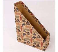 Unipapel | Revistero Sobremesa de Cartón y Papel Kraft 100% Reciclados | 255x95x335mm | Uninature Design | Ballenas | FSC Recycled 100%