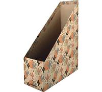 Unipapel | Revistero Sobremesa de Cartón y Papel Kraft 100% Reciclados | 255x95x335mm | Uninature Design | Cactus | FSC Recycled 100%