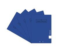 Unipapel - Set de Libretas A5 +, Cuadricula 4x4, Papyrus 12, Azules Oscuro, Tapa Plástico Impermeable, Flexible System, Papel Extrablanco 90g, 48 Hojas, Perfecto Material Escolar, Certificado FSC