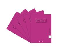 Unipapel - Set de Libretas A5 +, Cuadricula 4x4, Papyrus 12, Fucsias, Tapa Plástico Impermeable, Flexible System, Papel Extrablanco Paperclas90g, 48 Hojas, Perfecto Material Escolar, Certificado FSC