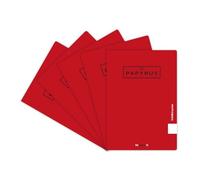 Unipapel - Set de Libretas A5 +, Cuadricula 4x4, Papyrus 12, Rojas, Tapa Plástico Impermeable, Flexible System, Papel Extrablanco Paperclas90g, 48 Hojas, Perfecto Material Escolar, Certificado FSC