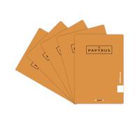 Unipapel - Set de Libretas A5 +, Lineas, Papyrus 12, Naranjas, Tapa Plástico Impermeable, Flexible System, Papel Extrablanco Paperclas90g, 48 Hojas, Perfecto Material Escolar, Certificado FSC
