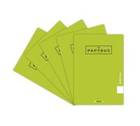 Unipapel - Set de Libretas A5 +, Lineas, Papyrus 12, Verdes, Tapa Plástico Impermeable, Flexible System, Papel Extrablanco Paperclas90g, 48 Hojas, Perfecto Material Escolar, Certificado FSC