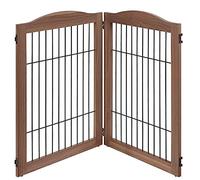 unipaws 360 Kit de extensión de puerta de casa configurable, 2 paneles, nogal