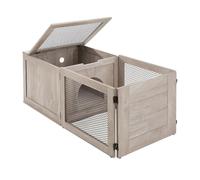 unipaws Caja de anidación de nacimiento de gatos multiusos 3 en 1, casa para gatos y corralito, caja de destete para gatos, caja de reina, caja de entrega, caja de gatitos con puerta de entrada